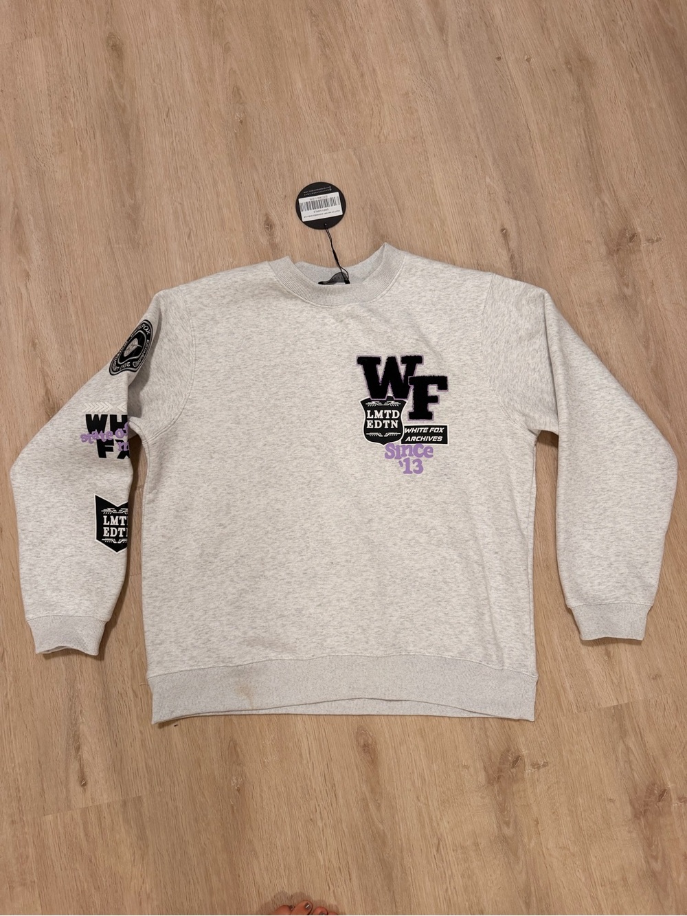 Light Gray Graphic Crewneck Sweater - WF Limited Edition